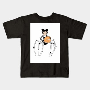 Spider Halloween Sad Kid Kids T-Shirt